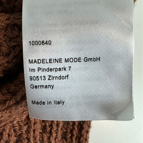 Madeleine Knit Boat Neck Sweater Brown L 10/12 - Picture 5 of 8